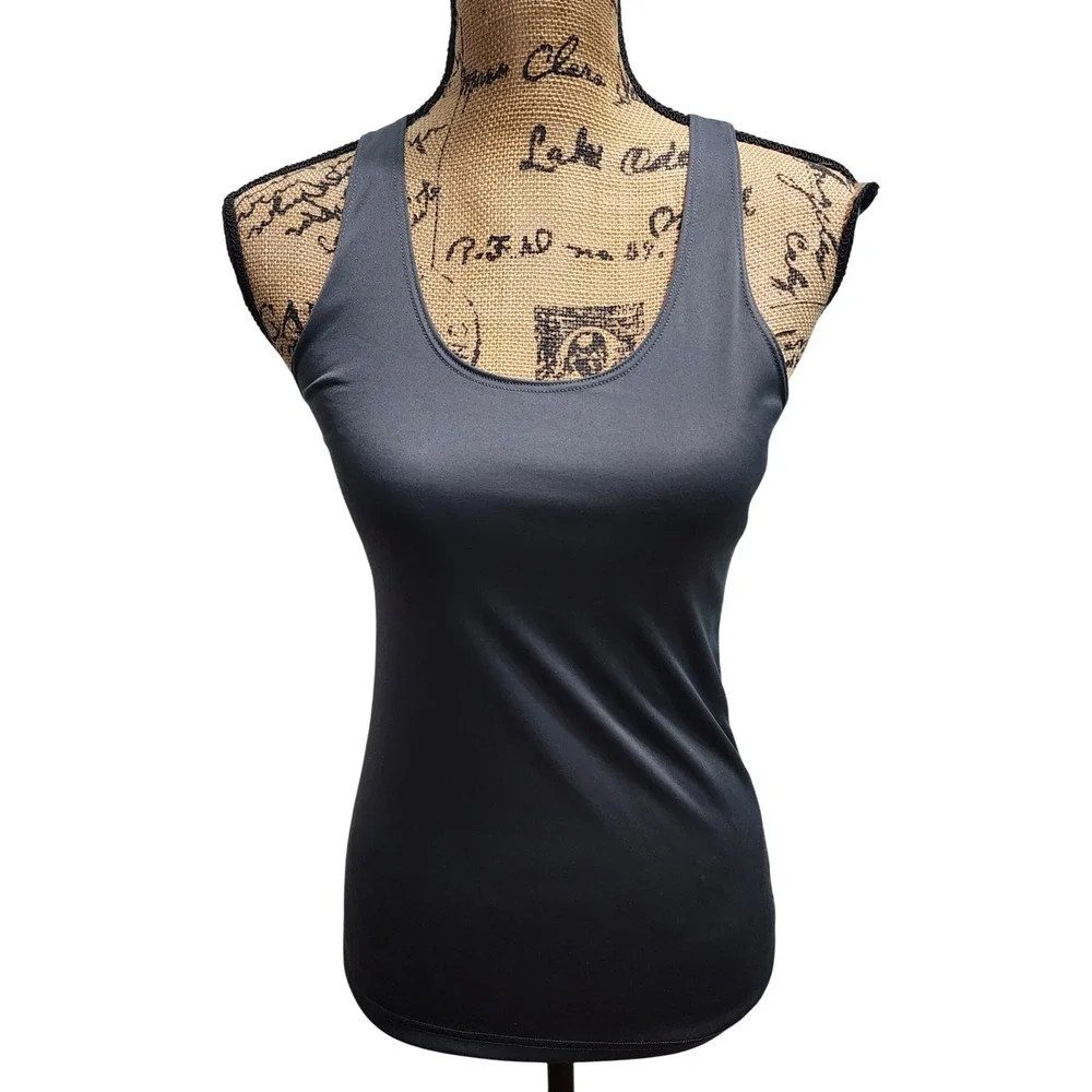 Badger Sport Women's Racerback Tank Top Charcoal‎ Gray XS Athletic Workout